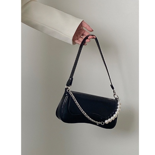 Túi Xách Nữ💖 Túi nữ đeo vai kèm dây ngọc trai sang chảnh kiểu dáng thời trang siêu hot