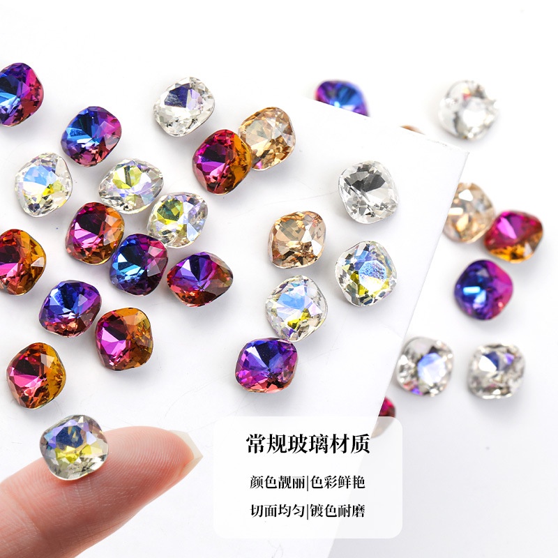 Đá Pha Lê Hình Vuông Tự Trang Trí Móng Tay