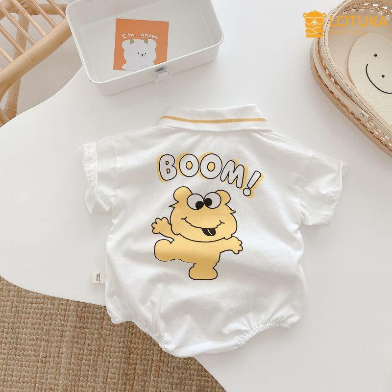 Body Chip PoLo Cộc Tay Cho Bé LOTUKA Đáng Yêu, Bộ Liền Thân Mùa Hè Sơ Sinh Size 3-12kg