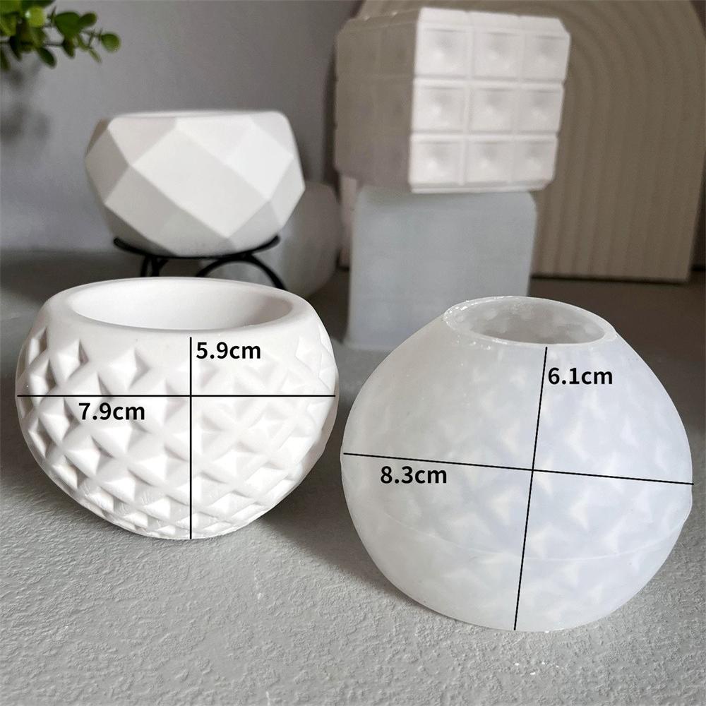 Khuôn Silicone Làm Chậu Hoa Bằng Nhựa Epoxy Độc Đáo