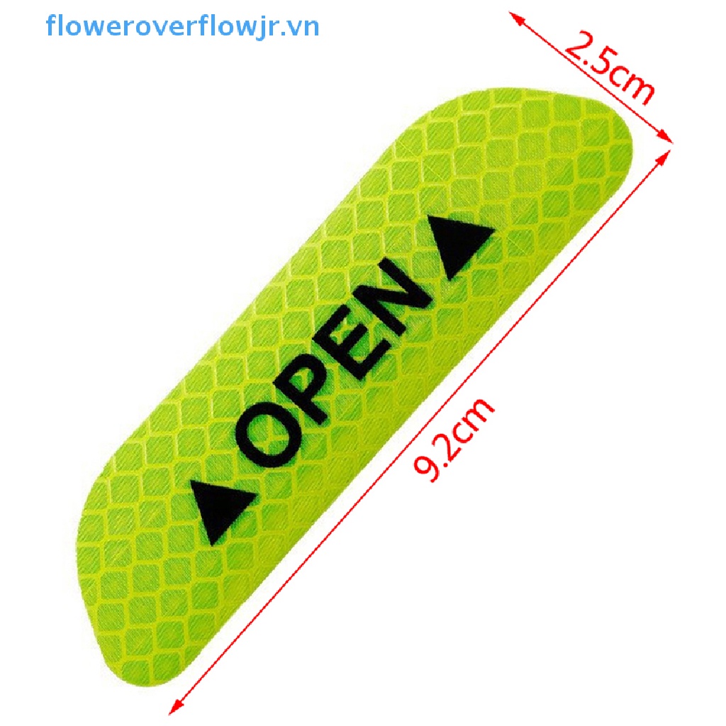 Bộ 4 Miếng Dán Phản Quang Cảnh Báo An Toàn Thông Dụng Cho Cửa Xe Hơi / Xe Máy