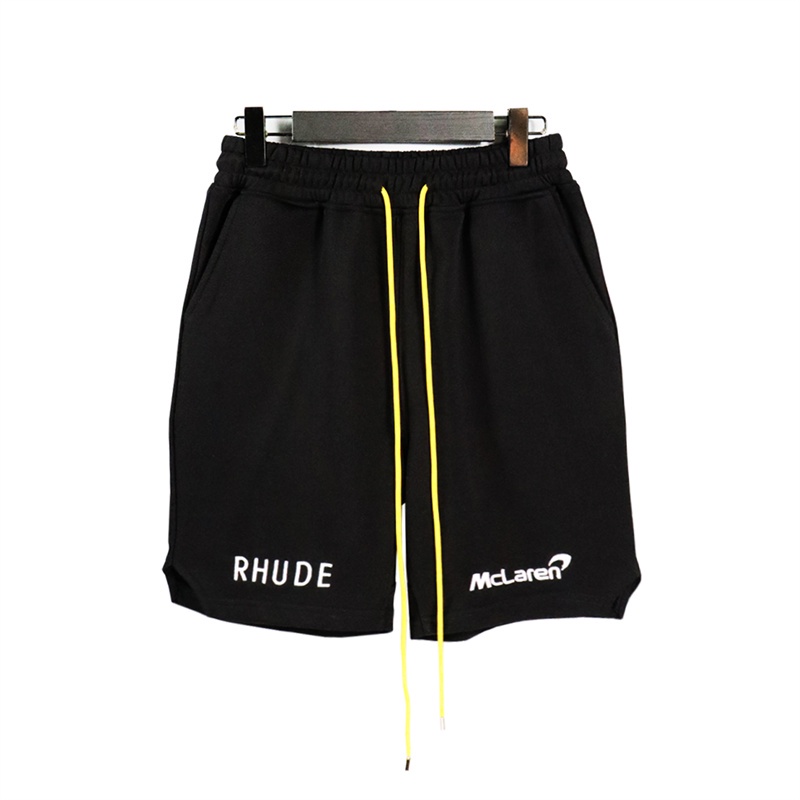 Quần Short Thể Thao RHUDE x Mclaren co-titled Dáng Rộng Thêu Họa Tiết Đường Phố Thời Trang Mùa Hè