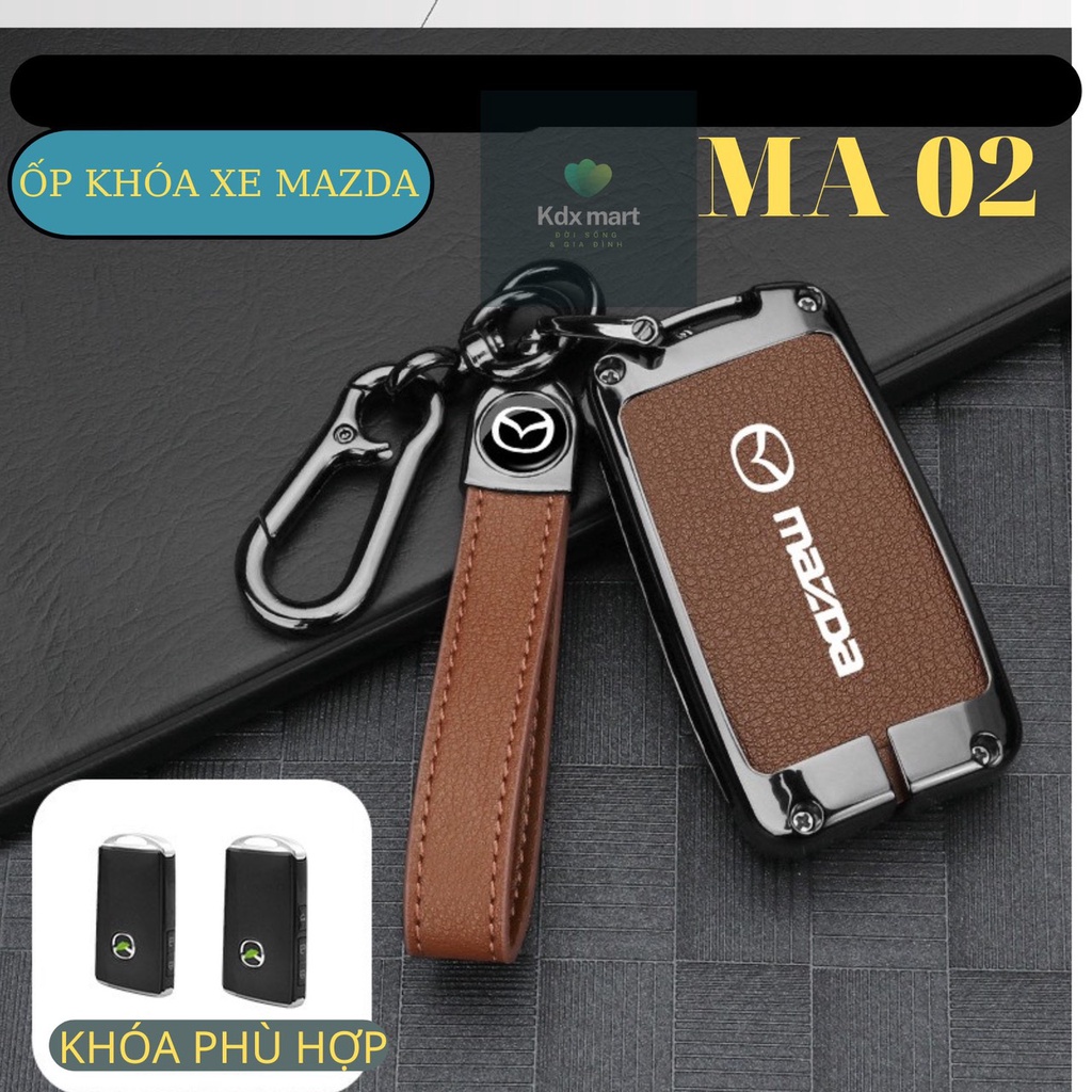 Ốp Khóa Mazda 3 All New, CX-8, CX-30 2020-2022 Hợp Kim Và Da Cao Cấp