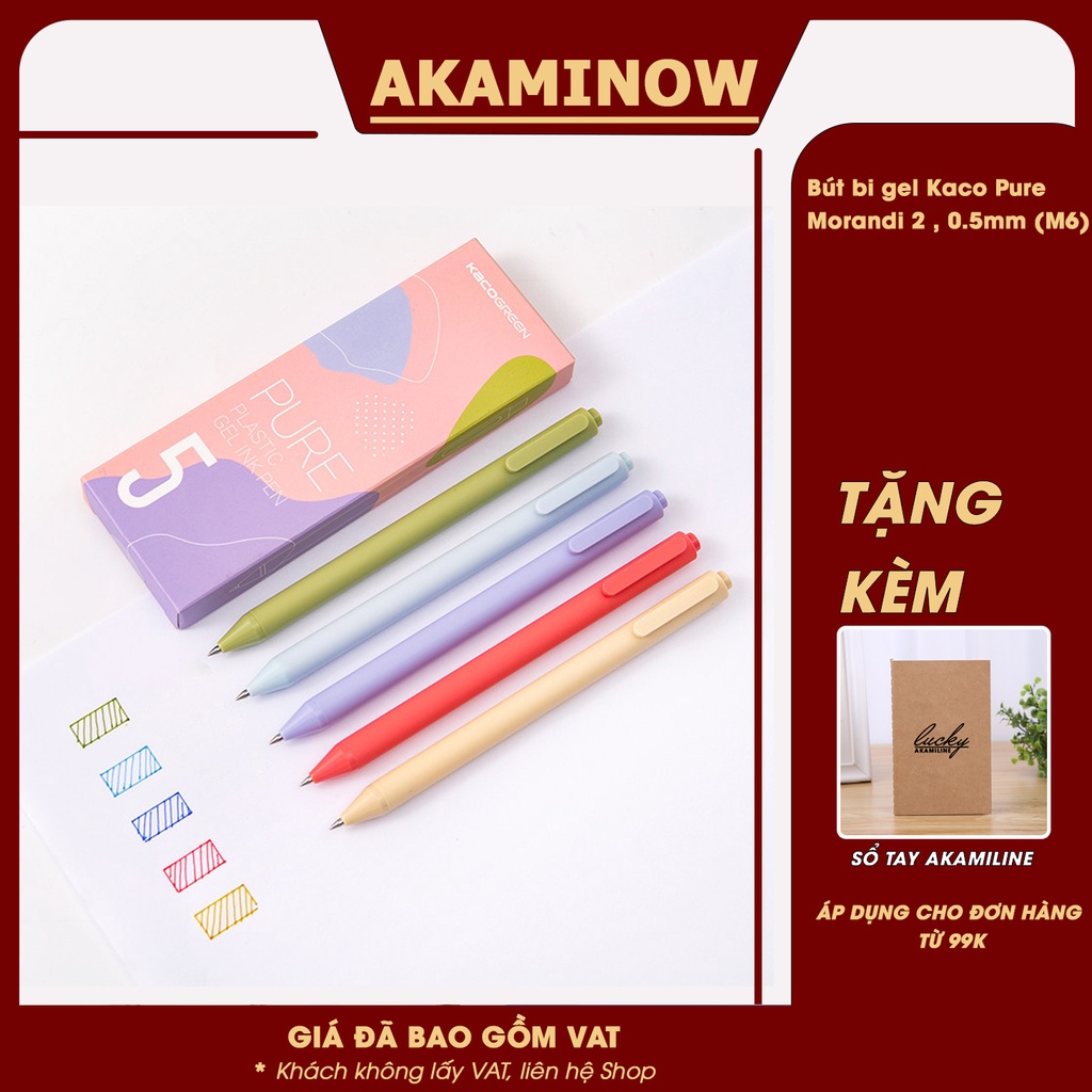 Bút bi gel Kaco Pure Morandi 2 , 0.5mm (M6)