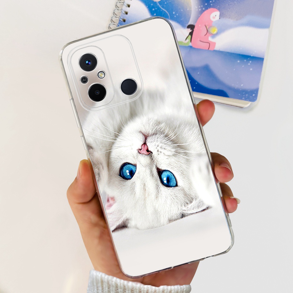 Ốp Điện Thoại TPU Dẻo Họa Tiết Hoạt Hình Mèo & Bướm Dễ Thương Cho Xiaomi Redmi 11A / Redmi 12C 2022 Redmi11A 12C 4G