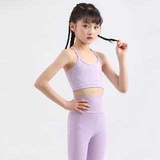 Áo Thun Thể Thao Hai Dây Phong Cách Mới Mùa Hè Cho Bé Gái Tập Yoga / Nhảy Múa / Chạy Bộ F