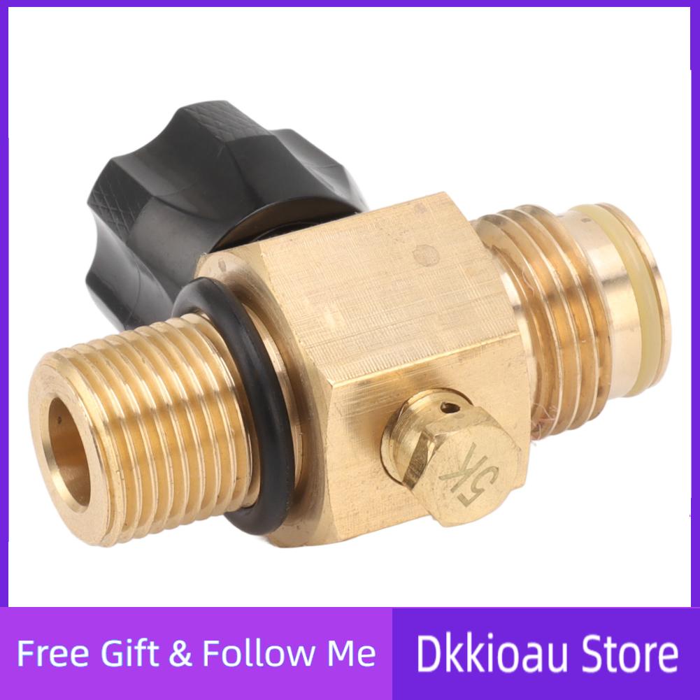 Dkkioau G1/2 14 CO2 Cylinder Refill Adapter 5000psi Maximum Pressure Brass M18x1.5 Tank Valve Black
