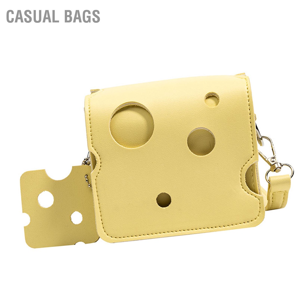 Có hàng sẵn Casual Bags Túi xách tay đeo vai dài Thiết kế pho mát PU Ví đơn cho chuyến du lịch tiệc bãi biển