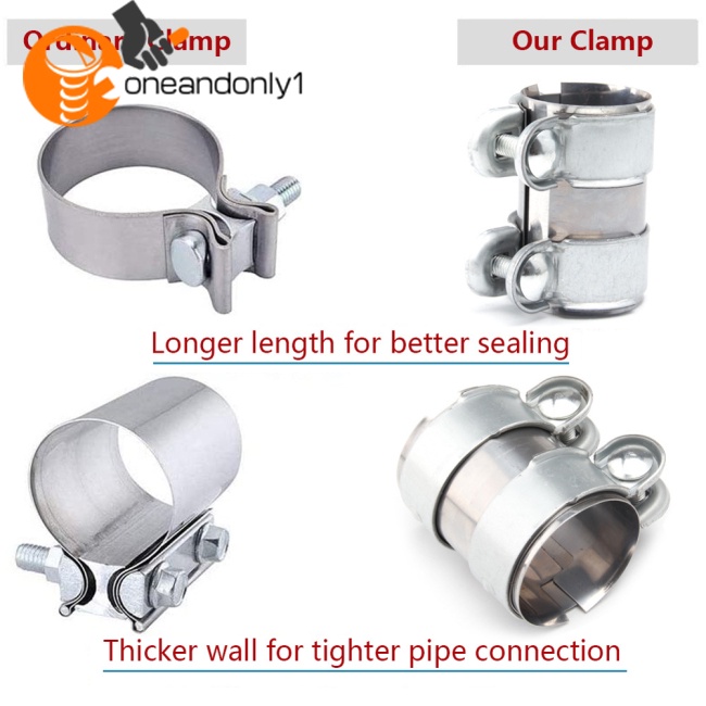 [COD] Kẹp Nối Ống Xả Xe Hơi Giảm Thanh