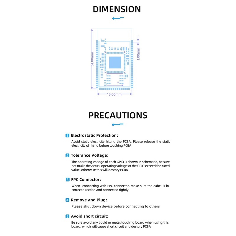 Bảng Mạch Mô Đun M1S BL808 RV64 480MHz + RV32 320MHz + NPU BLAI 100GOPS 16MByte SPI FLASH 2.4G WIFI / BT /BLE Core
