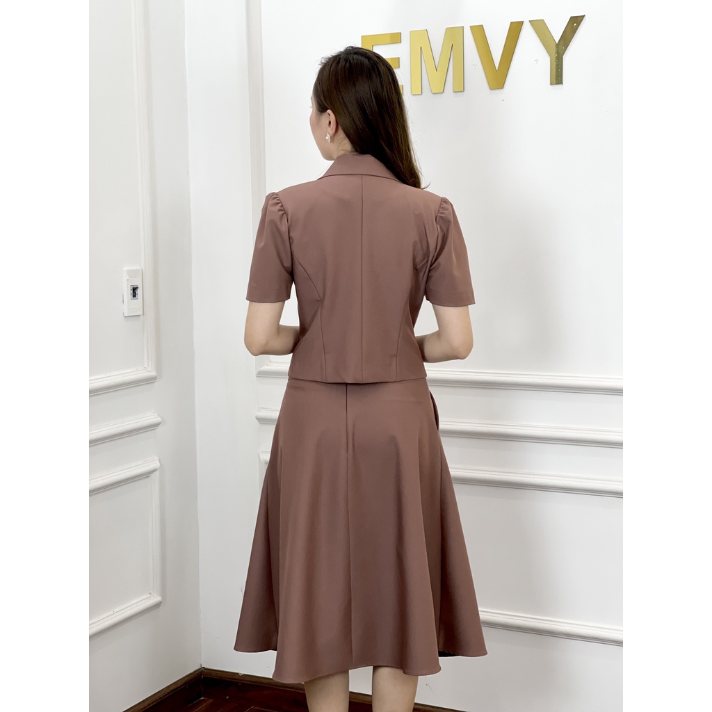 Bộ vest nữ công sở tay ngắn ( vest + chân váy ) chất Kaki 2 biên cao cấp Emvy Fahsion S106 | BigBuy360 - bigbuy360.vn