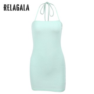 RelaGala Thời Trang Nữ Gợi Cảm Dây Slim Màu Trơn Ôm
