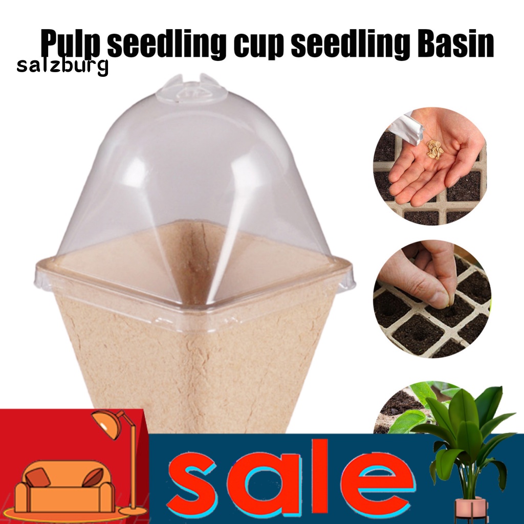 Bộ 10 Chậu Trồng Cây Có Nắp Phân Hủy Sinh Học