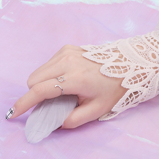 Nhẫn Hở Hình Mèo Dễ Thương Có Thể Điều Chỉnh Thời Trang Cho Nữ