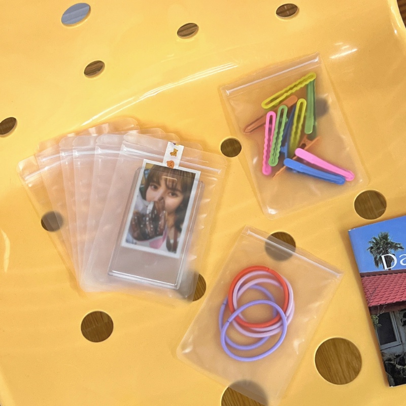 Set 10 Túi Đựng Trang Sức / Thẻ Có Khóa Kéo Dày Dặn Có Thể Đóng Lại Tiện Dụng
