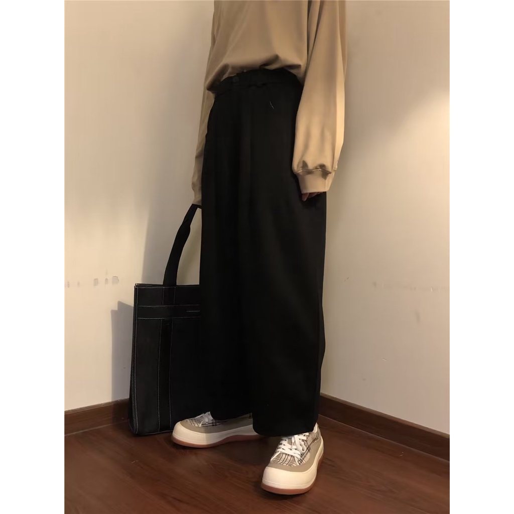 Quần Dài Lưng Cao Dáng Rộng Thời Trang Xuân Hè Phong Cách Harajuku Trẻ Trung Cho Nam