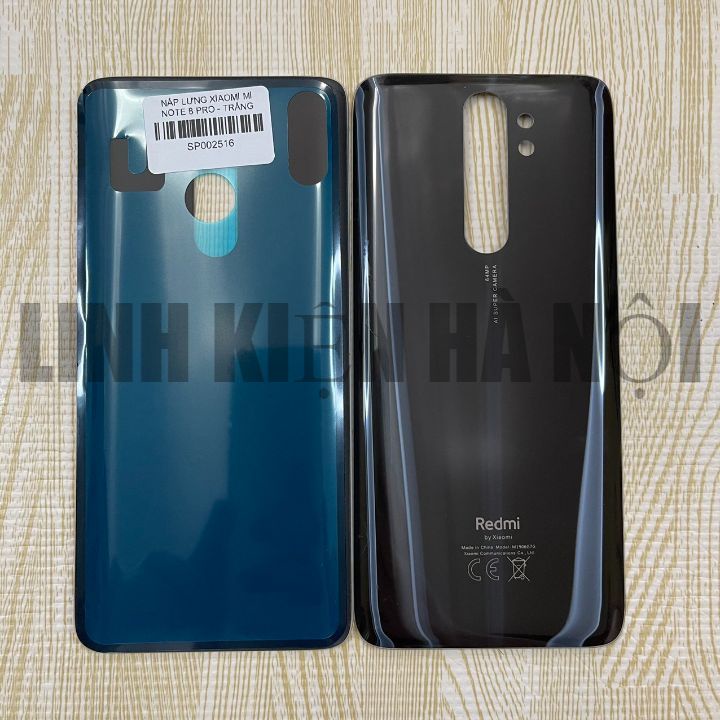 Nắp lưng Xiaomi Redmi Note 8 Pro (Đen, trắng, xanh)