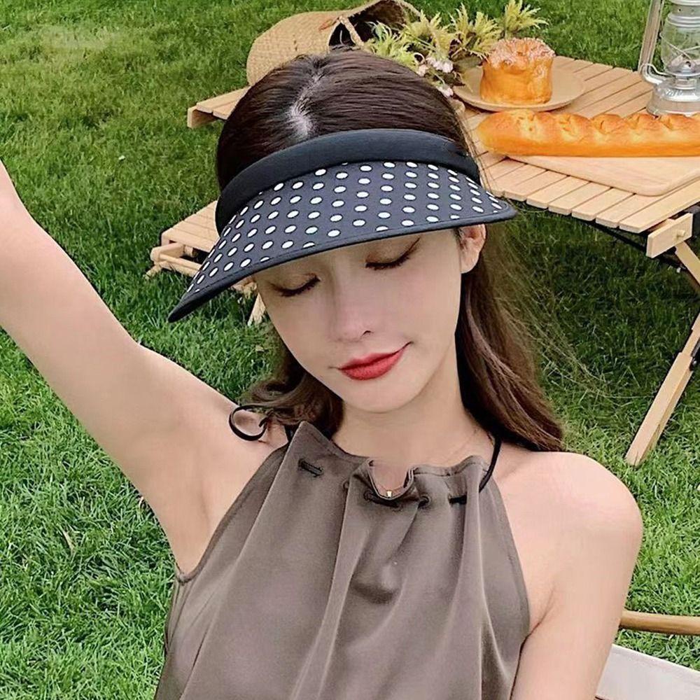 DARNELL Mũ Lưỡi Trai Hở Chóp Chống Tia UV Thời Trang Đi Biển Cho Nữ