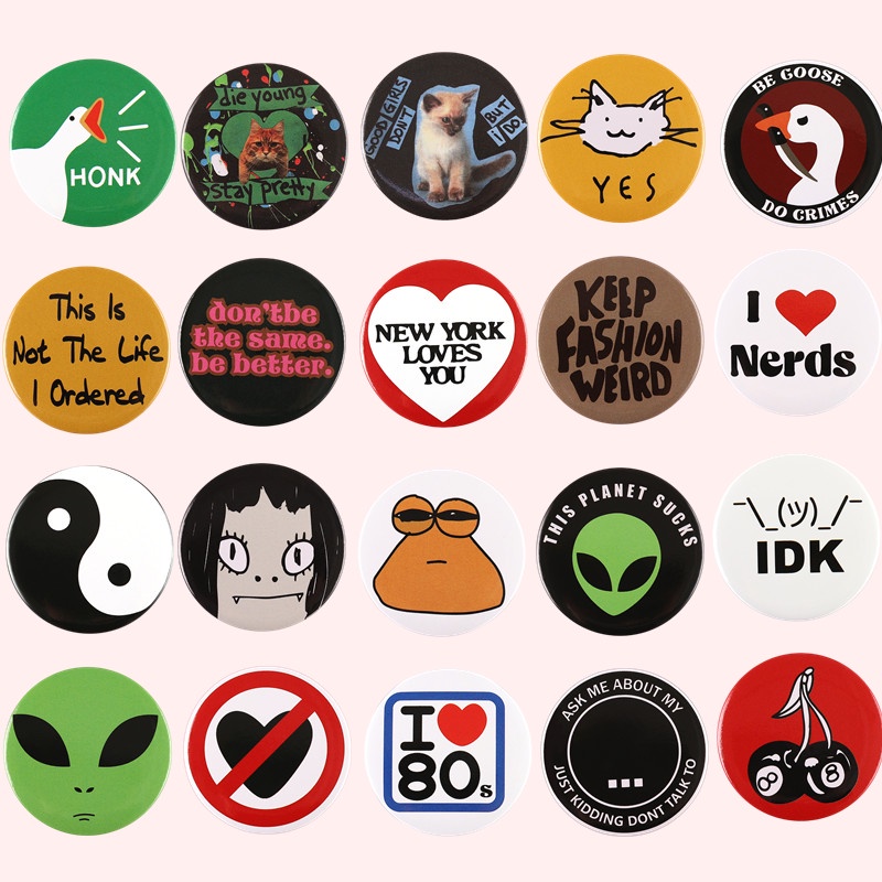 Huy Hiệu Cài Áo Hình Mèo Ngoài Hành Tinh Dễ Thương