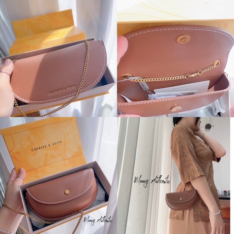 Túi CNK gift nâu vintage siêu xinh hot trend sz 17