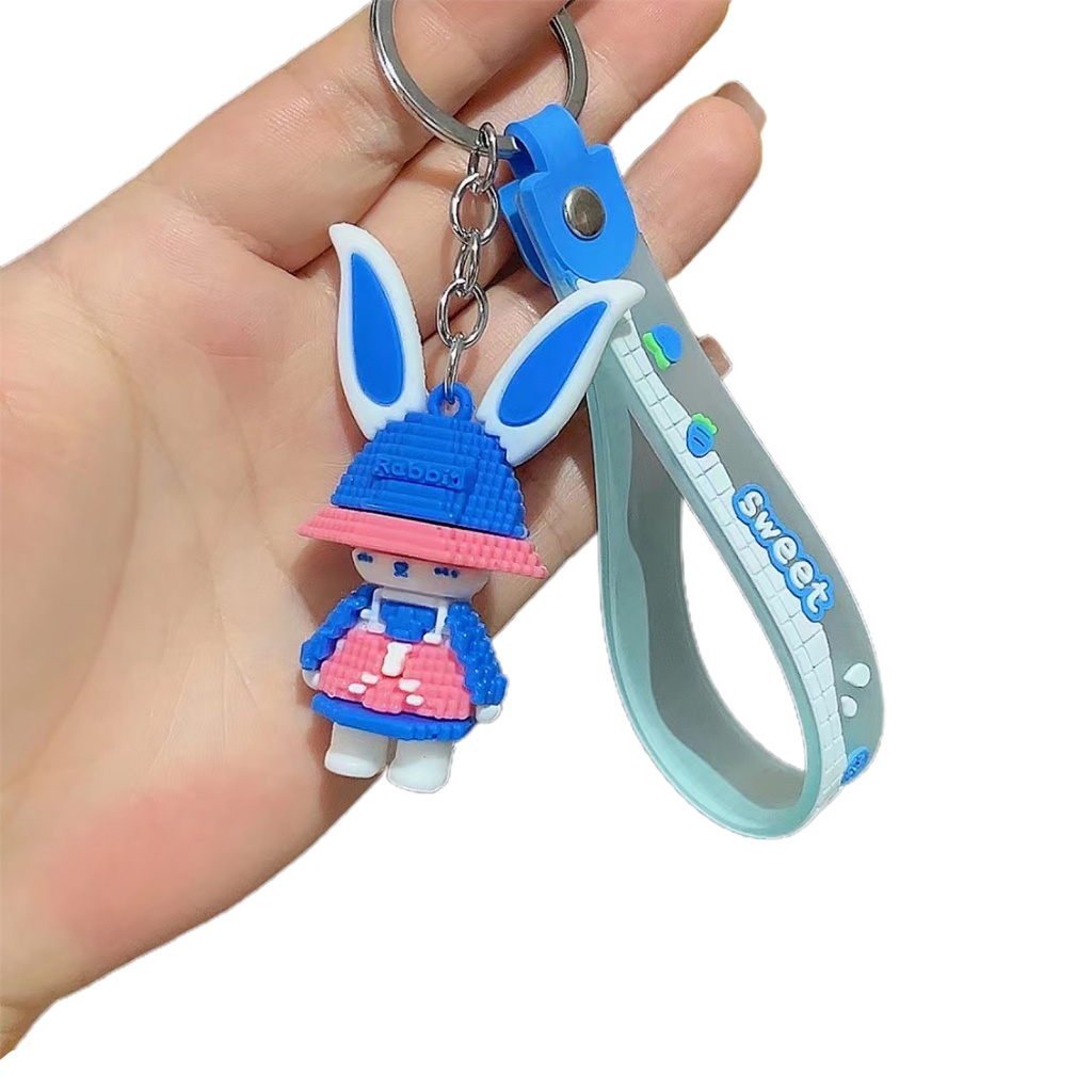 Móc Khóa Hình Thỏ Hoạt Hình Đáng Yêu