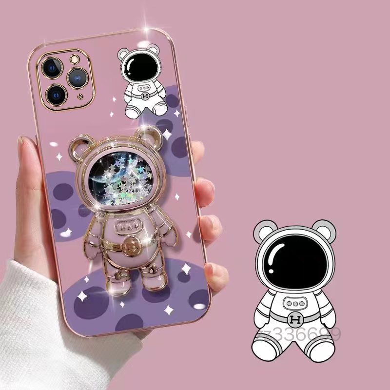 Ốp lưng iphone 11 iphone 11 pro iphone 11 pro max iphone xs max Ốp Điện Thoại TPU Siêu Mỏng Hình Gấu 3D Kèm Giá Đỡ Cho iphone 11 iphone 11 pro iphone 11 pro max iphone xs max