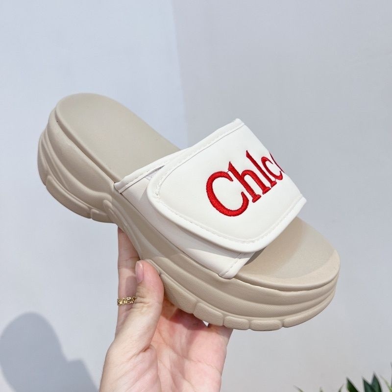sandal nữ dep quai ngang tăng chiều cao mẫu mới hot hít - dép 1 giây chlee h1