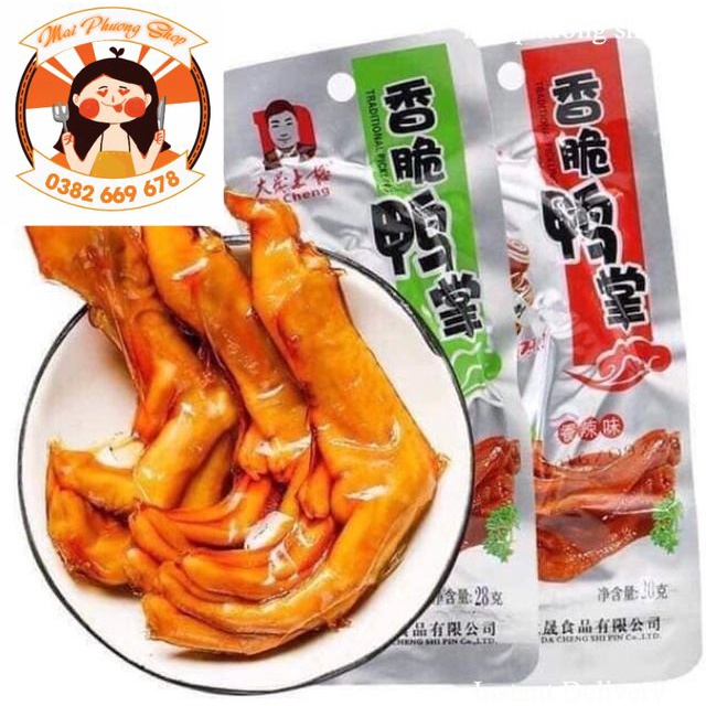 Bịch chân vịt dacheng 30 gói, chân gà tứ xuyên 30 gói ( gói 32g)
