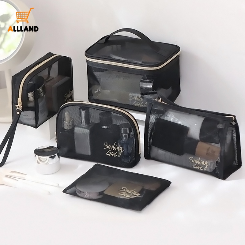 Túi Lưới Đựng Mỹ Phẩm / Đồ Trang Điểm Trong Suốt Sức Chứa Lớn Tiện Dụng Cho Nữ