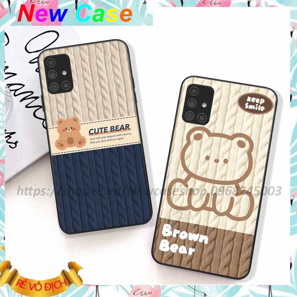 Ốp lưng Samsung A21s / A31 / A51 / A71 in hình họa tiết len Bear Cute
