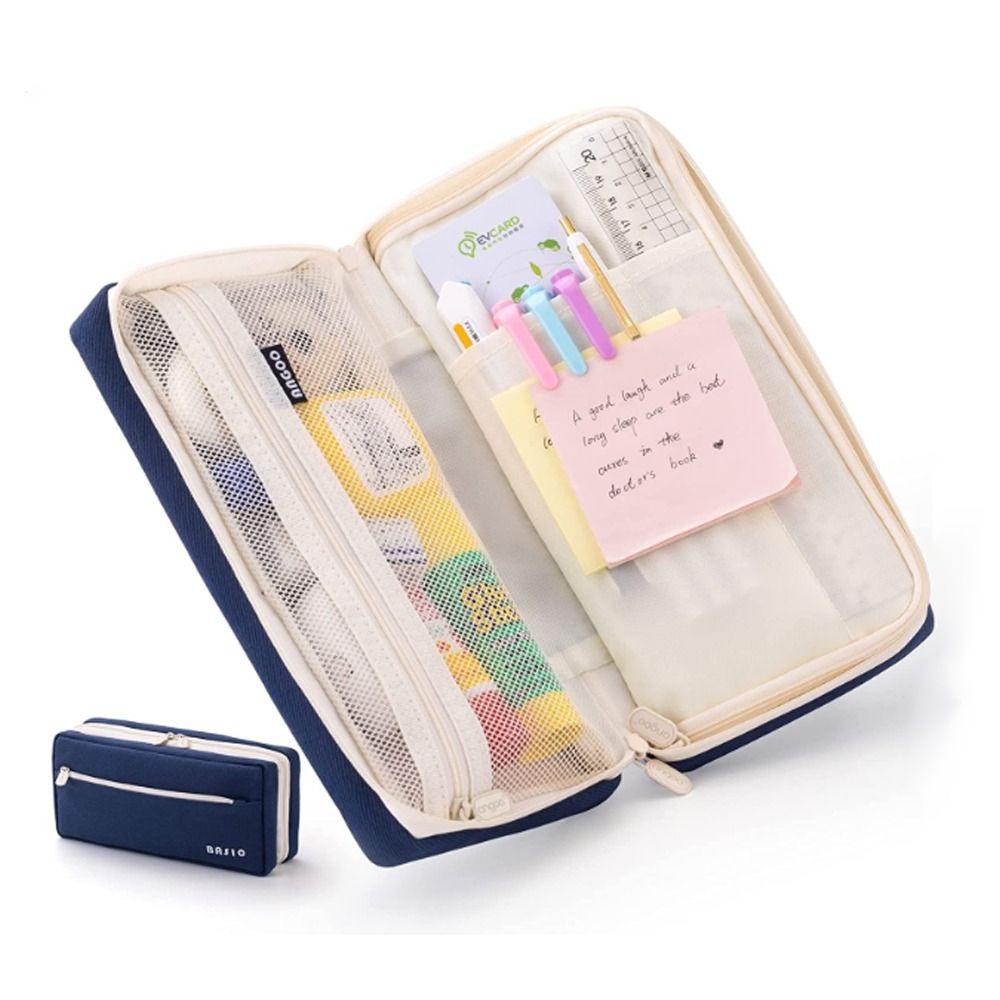 PINEVN Túi Đựng Bút Bằng Vải Canvas Cỡ Lớn Tiện Dụng