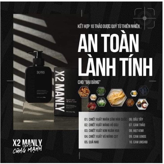 Dung Dịch Vệ Sinh Nam X2 Manly - Làm sạch tức thì Lưu hương 24h dung tích 150g-MKPMC