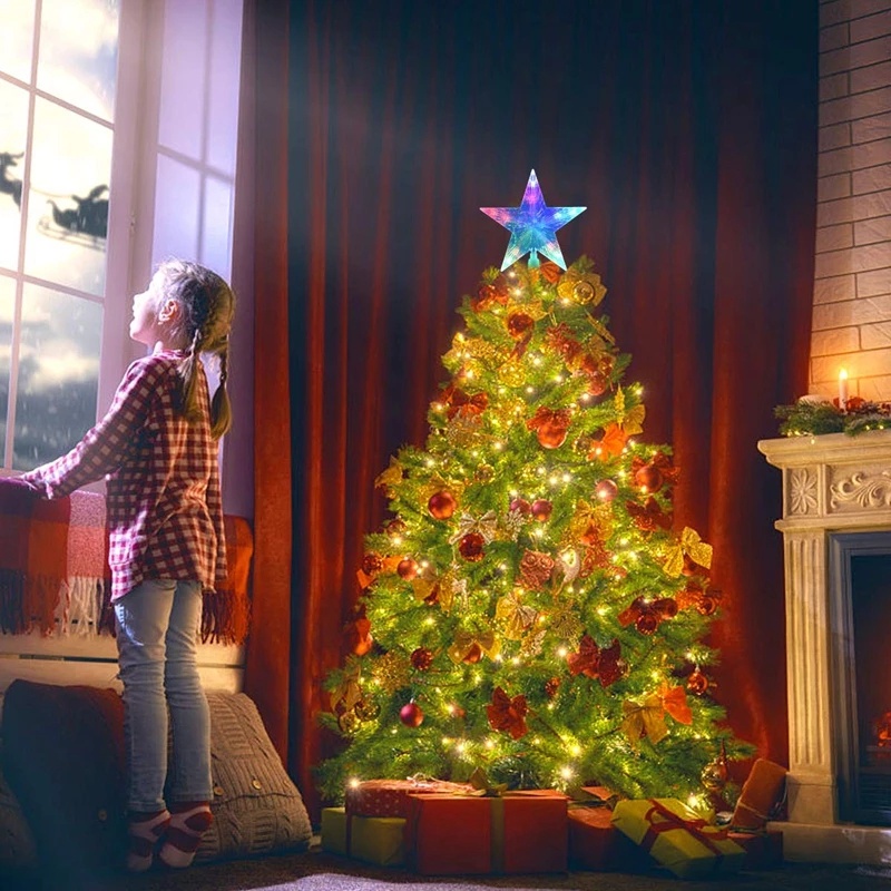 Đèn Led Hình Ngôi Sao Lấp Lánh Trang Trí Cây Thông Giáng Sinh Năm Mới 20cm