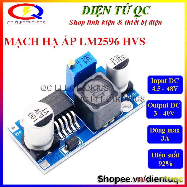Mạch hạ áp, chỉnh áp LM2596HVS 3A 4.5 - 48V Dc -Dc