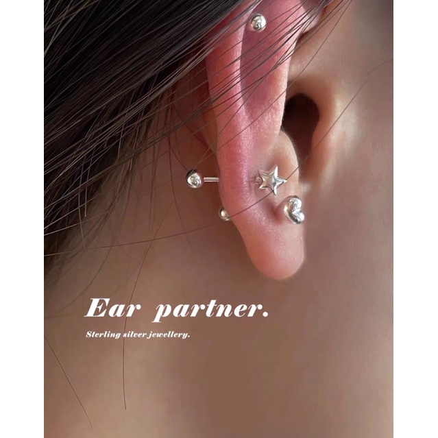 Bông tai sao, tim chốt bi, dấu phẩy 30% bạc