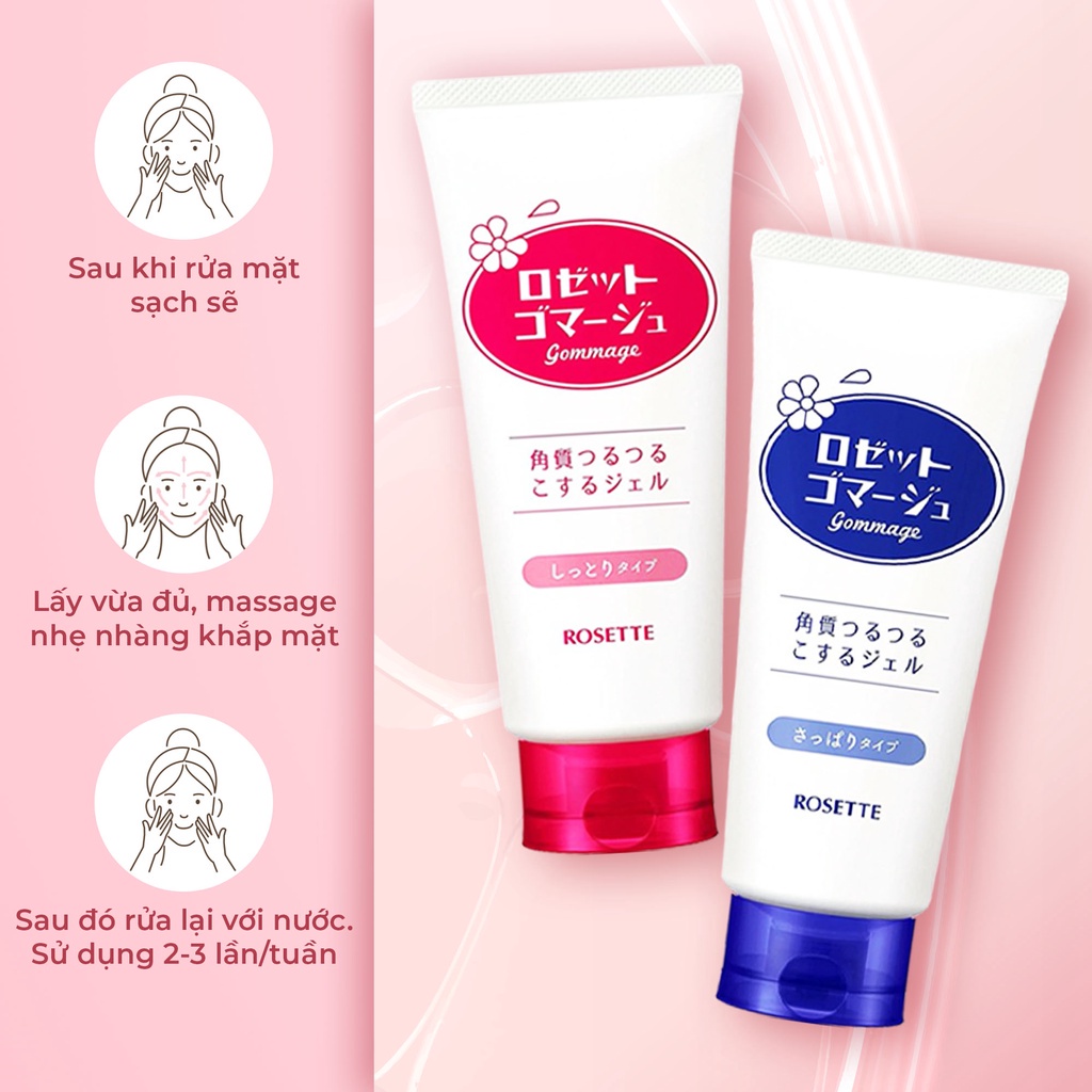 Gel Tẩy Tế Bào Chết Rosette 120g, Rosette Gommage Peeling Gel Dành Cho Da Dầu Và Da Khô
