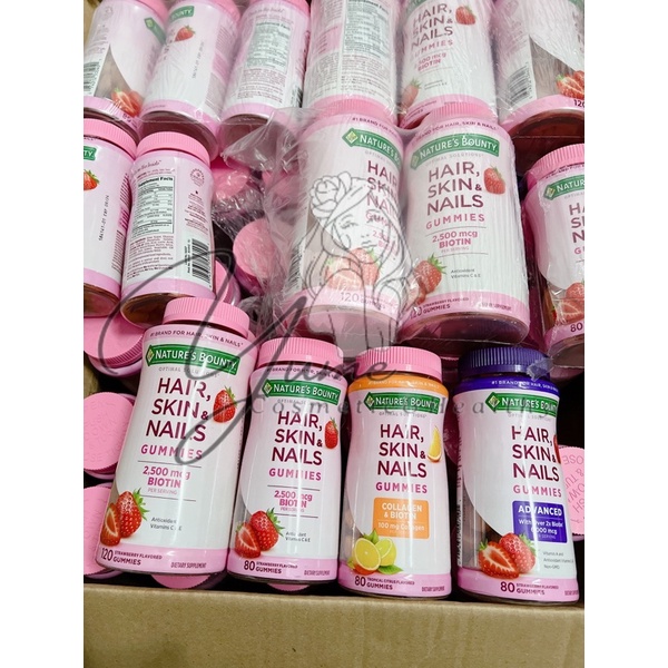 Hàng MỹKẹo dẻo mọc tóc Nature s Bounty Hair, Skin and Nails gummies