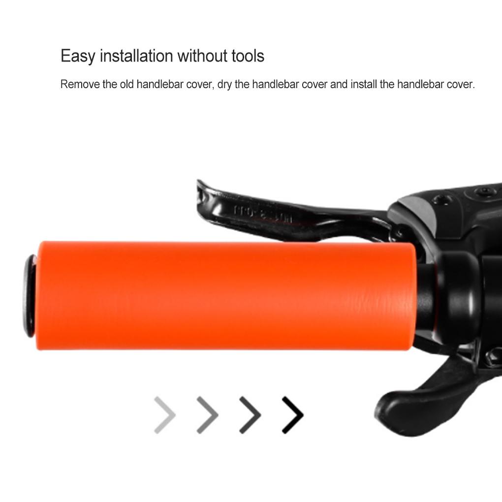 Bộ 2 Miếng Đệm Bọc Tay Lái Xe Đạp Bằng Silicone Không Trơn