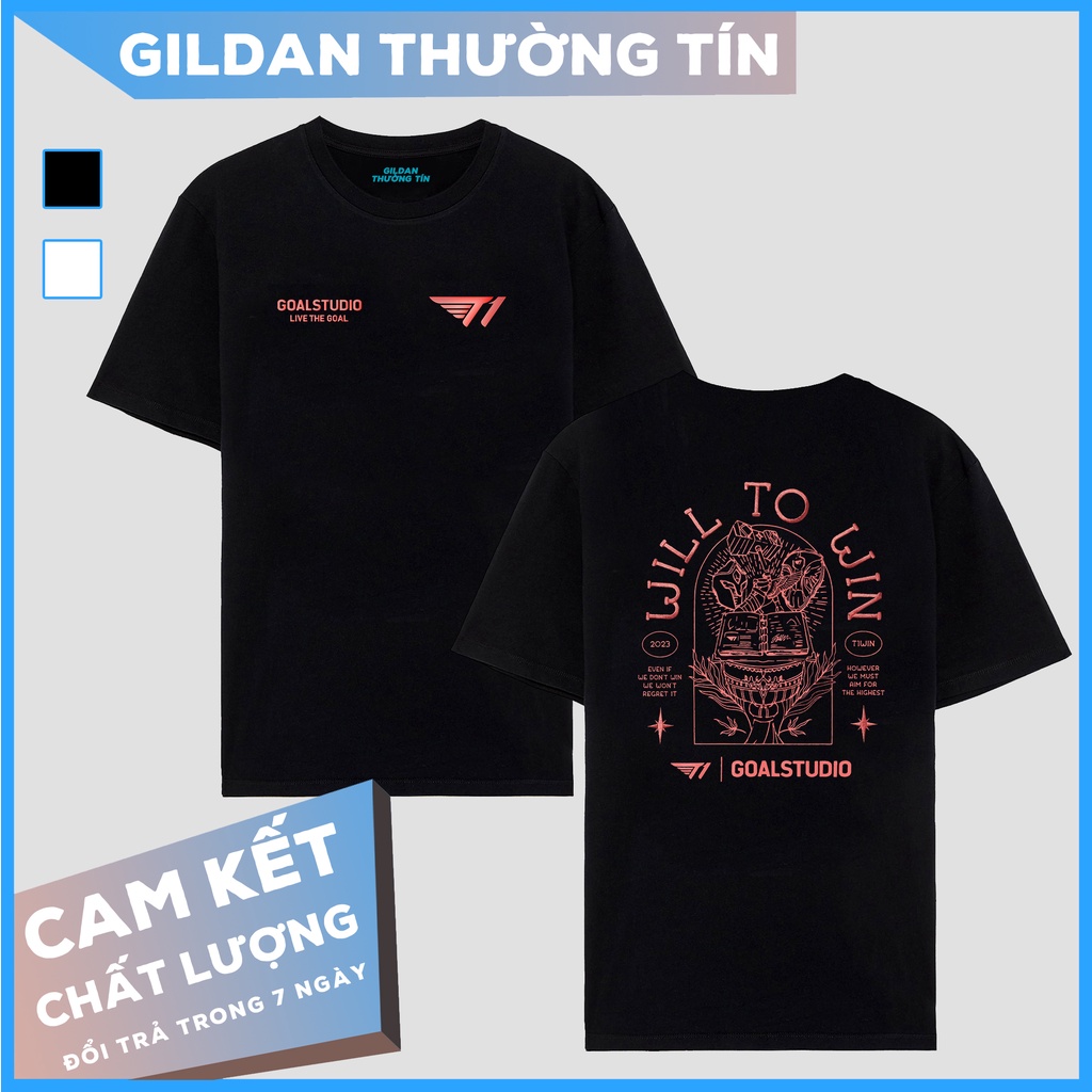Bộ Áo Phông GOALSTUDIO SKT TELECOM | T1 23 WILL TO WIN | Mùa giải 2023 | Chất áo Cotton Oversize Nam Nữ | Áo Gaming