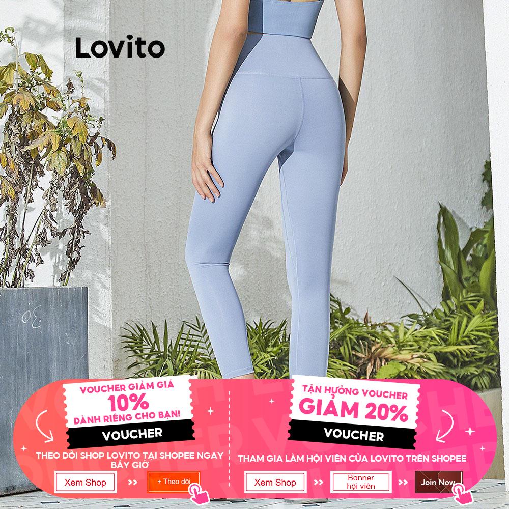 (Vật phẩm thiết yếu) Quần Legging Màu Trơn Thời Trang Thể Thao Lưng Cao Mùa Hè