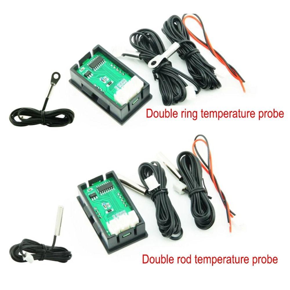 Vôn Kế Điện Tử DC Với Màn Hình LCD NTC 10K 3950 Cảm Biến Nhiệt Độ