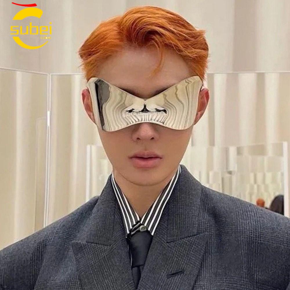 Fashion Men's Glasses Future Sense hip-hop Retro One-Piece Y2K Super Punk Sports Style Sunglasses