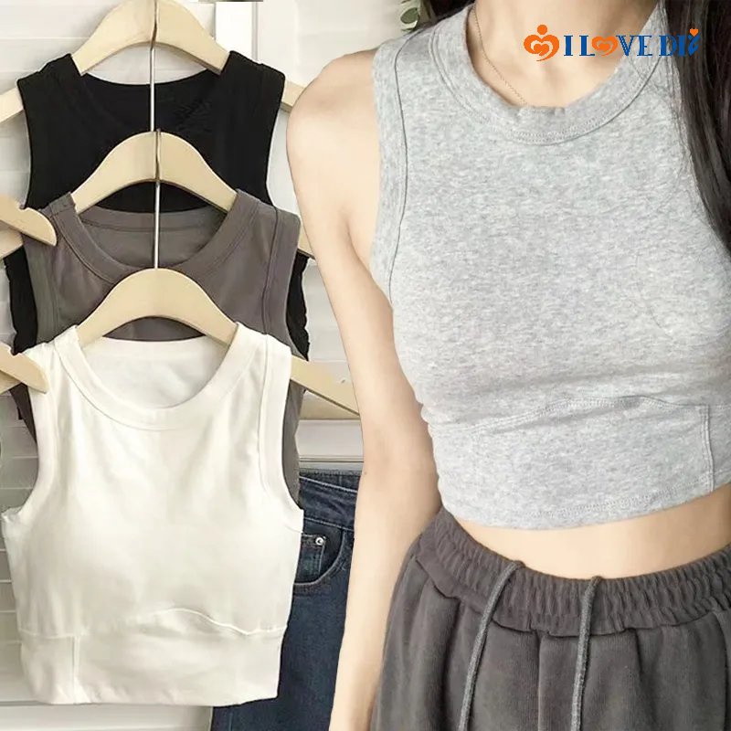 Áo Lót Thể Thao Yoga Có Đệm Ngực / Áo Tank Top Không Tay Thoáng Khí Thoải Mái Gợi Cảm Mùa Hè Cho Nữ