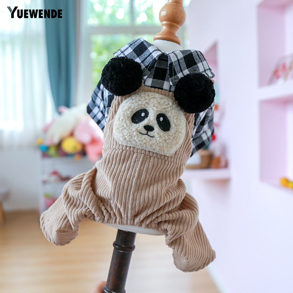 [Yue.z] Bộ Áo Liền Quần Họa Tiết Gấu Trúc Hoạt Hình Mặc Hàng Ngày Có Thể Giặt Được Thoải Mái