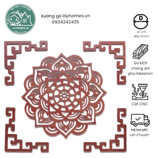 Đồ trang trí ban thờ màu Đỏ cánh gián bằng gỗ MDF (chống ẩm)