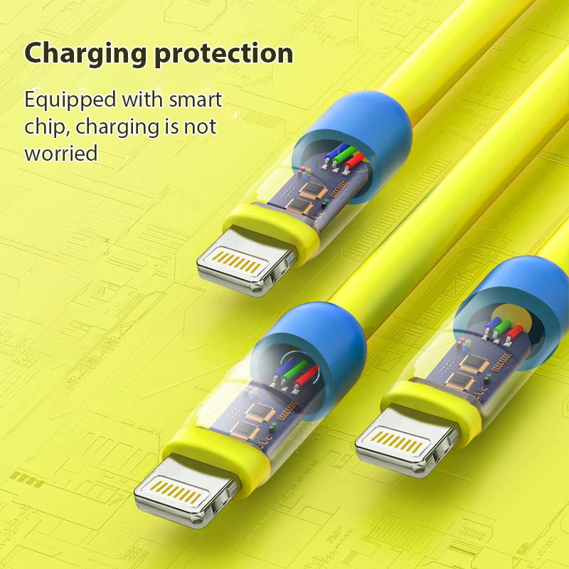 Cáp sạc 66W cáp sạc cao su mềm cáp sạc nhanh cho iphone 8/6