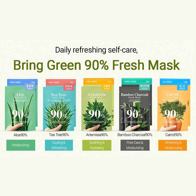 [Bring Green] Mặt Nạ 90% Thành Phần Tự Nhiên 20G(1Ea)