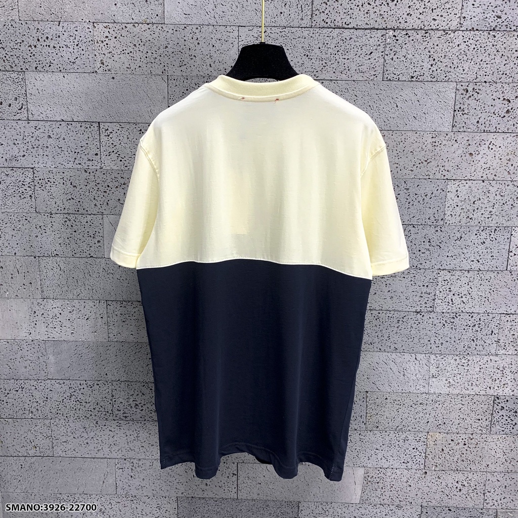 Áo phông nam nữ Premium Cotton cao cấp phối màu đen sữa dập chữ GG trước ngực siêu sang.Fashion Class