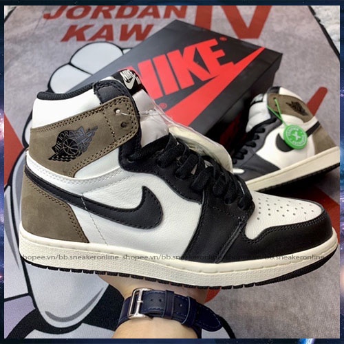Giày Jordan cổ cao, Jordan 1 Retro High Dark Mocha Bản Trung Cao Cấp Full Size Nam Nữ