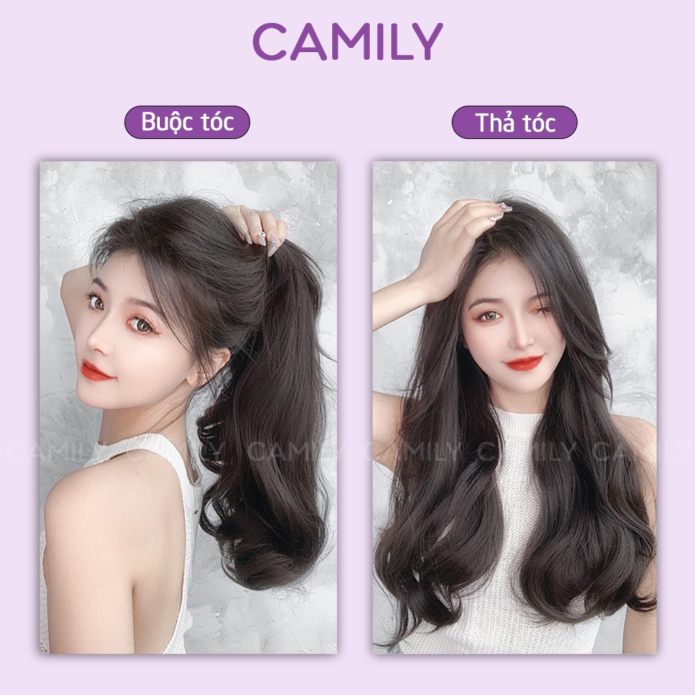 Tóc giả kẹp Camily 3 dải xoăn sóng cao cấp làm dày tóc CM01